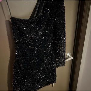 Black sequin dress